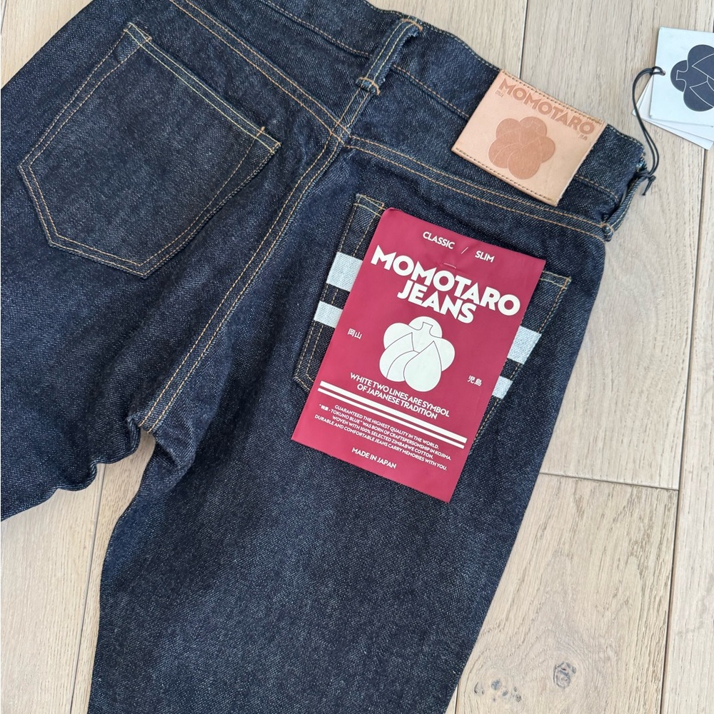 Momotaro Dark Indigo Slim Straight Jeans - Picture 6 of 11